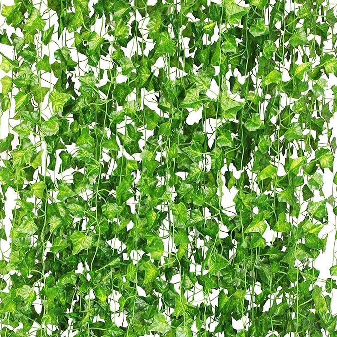 CQURE 72 Pack 504Ft Artificial Ivy Fake Vines, Ivy Garland Greenery Garland by CQURE