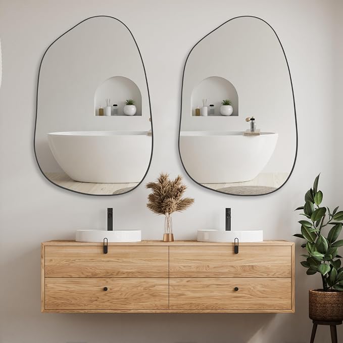 PERFNIQUE Irregular Wall Mirror Asymmetrical Mirror, Decorative Modern Wall - Image 7