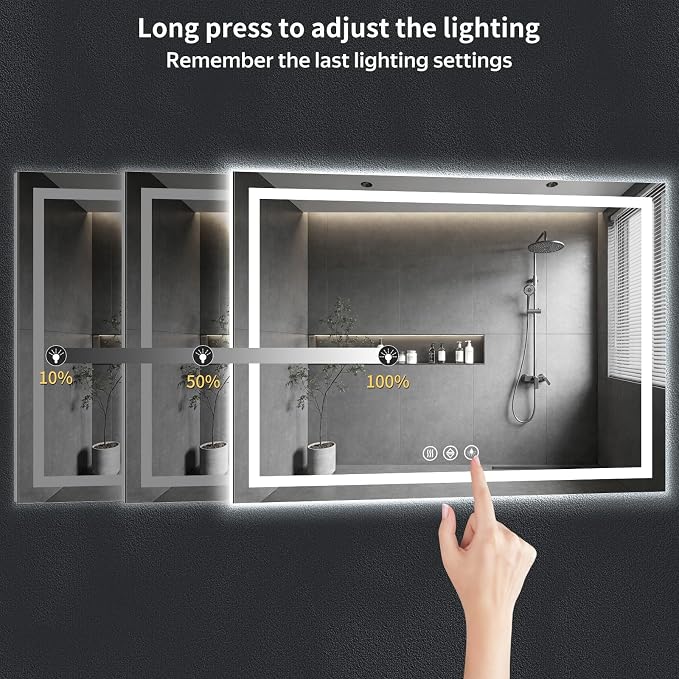 60"x40" LED Bathroom Mirror - Image 6