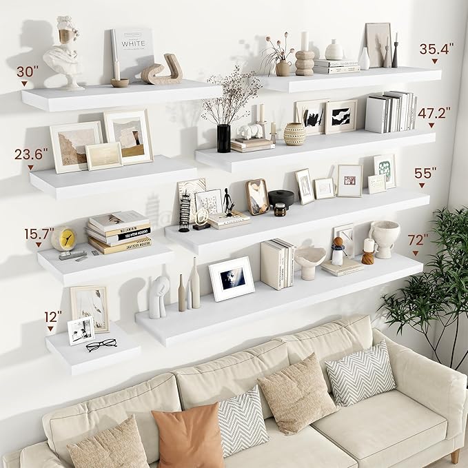 Vivelove 2" Thick Floating Shelves, 47.2 Inch X 12 Deep Shelves - Image 4