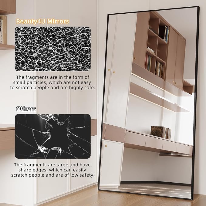 Beauty4U 76" x 37" Full Length Mirror - Image 5