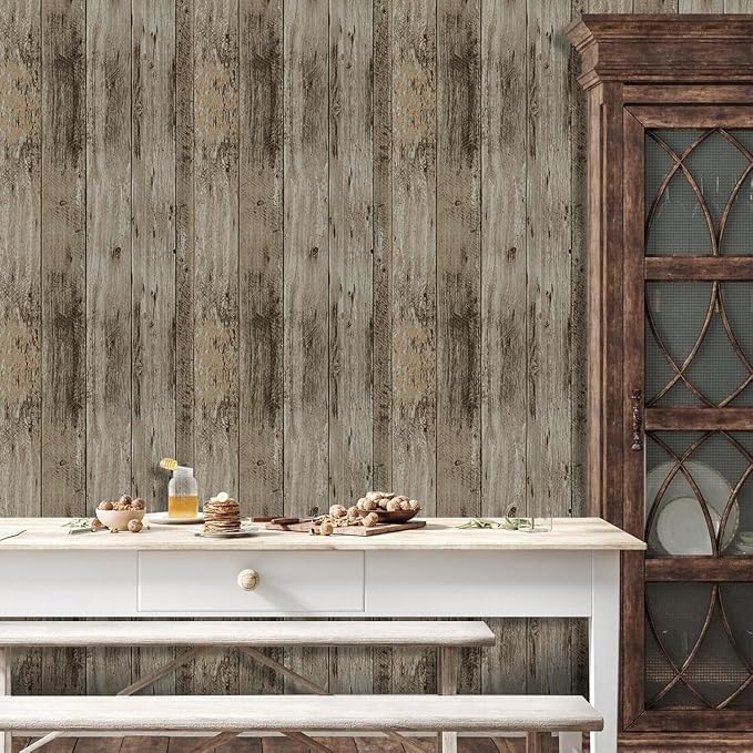 TANONE Wood Contact Paper Kitchen Peel and Stick Wallpaper, Self Adhesive - Image 4