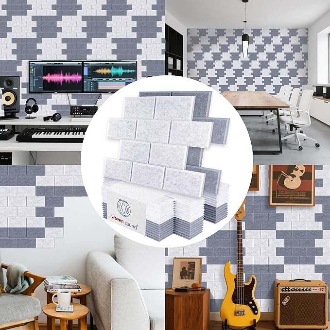 WoveN SounD Brick Acoustic Wall Panels Seamless Visual, High Density, Sound - Image 6