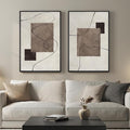 Framed Neutral Abstract Wall Art by MXART