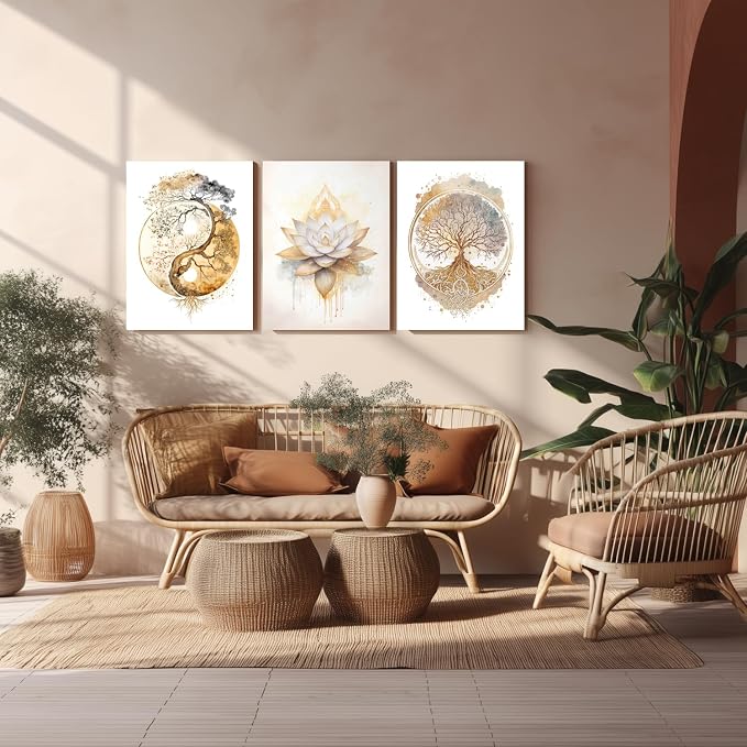 GELDSTEI Tree of Life Wall Art, Calming Zen Wall Decor, Abstract Yin Yang Tree - Image 6