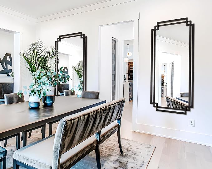 32" x 47" Large Wall Mirror for Living Room Decor, Horizontal/Vertical Hanging - Image 5