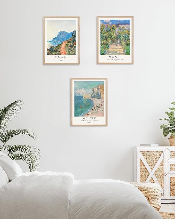 HesenDot Unframed Claude Monet Posters Set of 3, 12x16in Vintage Landscape - Image 6