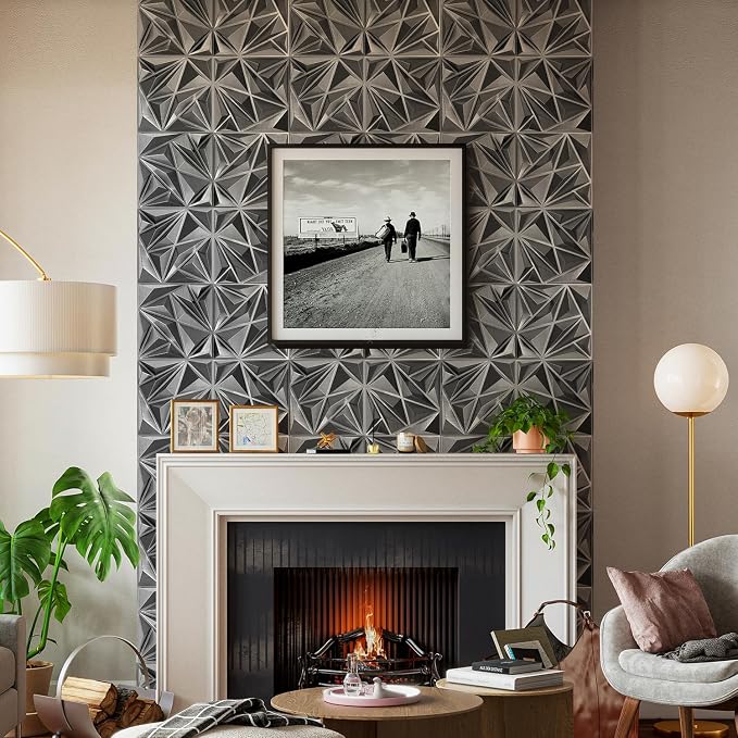 STICKGOO Brushed Silver 3D Wall Panels - Image 8