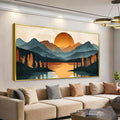 Colorful Mountain Boho Wall Art by Suconvng