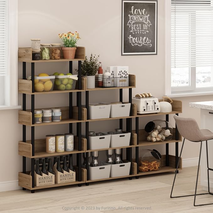 Furinno TURN-N-TUBE Display Shelf, 3-Tier Storage Shelves - Image 2