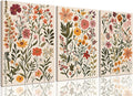KISSFOX 3 Piece Boho Floral Canvas Wall Art by KISSFOX