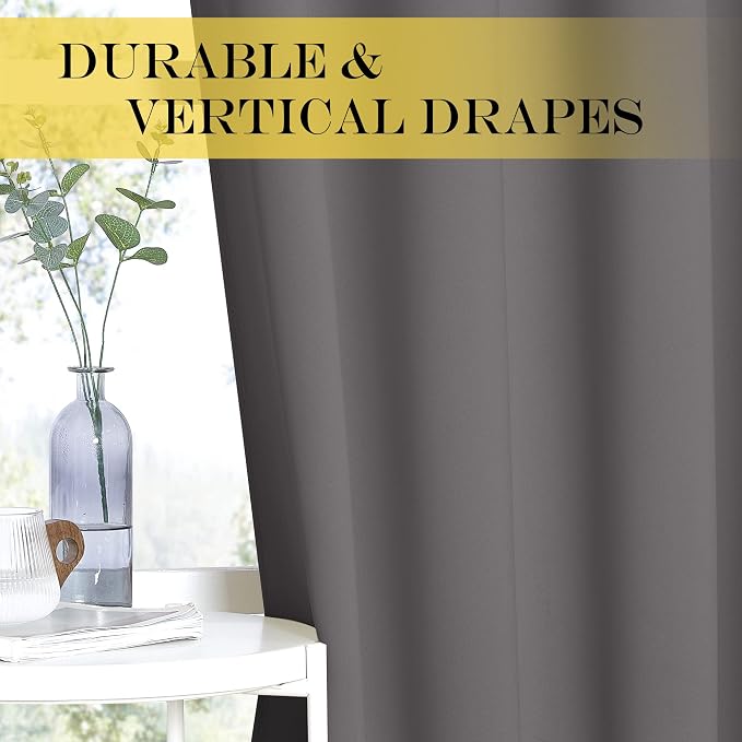 NICETOWN Grey Blackout Curtain & Drape - Image 5