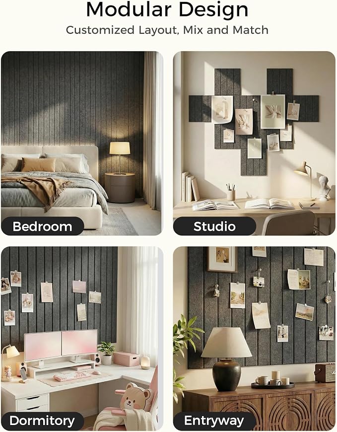 Aothia 12-Pack Felt Bulletin Board Tiles - Image 4