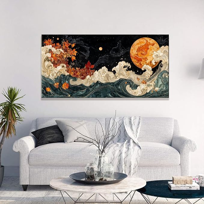 Suconvng Modern Boho Abstract Wall Artwork Canvas Art Wall Decor Pictures - Image 3