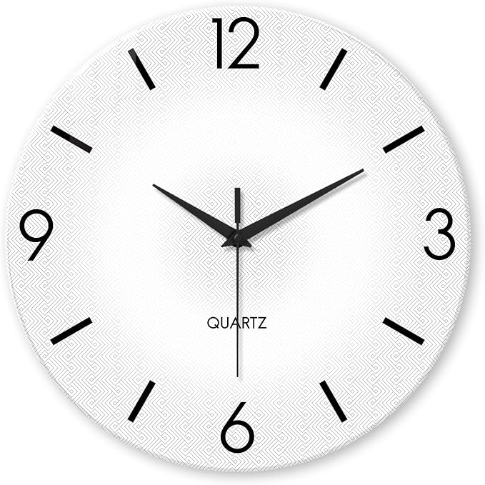 XFM Large Minimalist Wall Clocks Battery Operated 24 Inch White Modren Wall by XFMWallClock