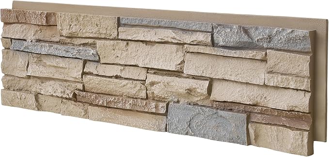 Faux Stone Wall Panels 1-Pack PU Stone Veneer Siding, Mortarless Faux Rock by Wallwell