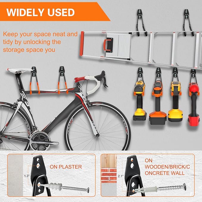 HUPBIPY 12 Pack Garage Hooks Heavy Duty Utility Steel - Image 4