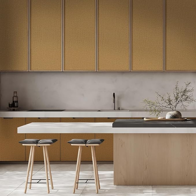 WADILE Grasscloth Peel and Stick Wallpaper 15.7in x 787.4in, Textured Contact - Image 5