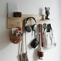 Wooden Pegboard Modular Display Organization Storage Wall Hooks Shelf by CreatedOn2005