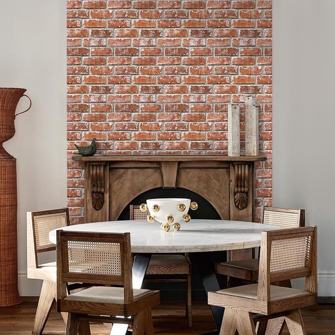 COMSTICKC 3D Faux Brick Wall Panels Peel and Stick, Small Brick Size, Thin PVC - Image 7
