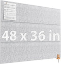 MaxGear Large Cork Board for Wall 48" x 36" Light Gray Bulletin Board, 12 Pack by MaxGear
