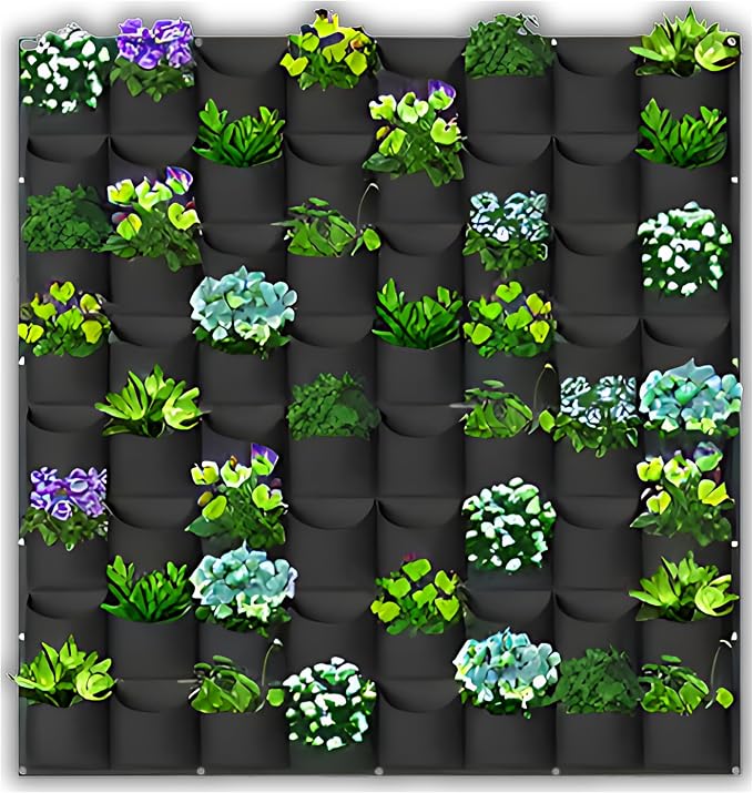SunVara Vertical Wall Planter 64 Pockets Living Wall Garden by SunVara