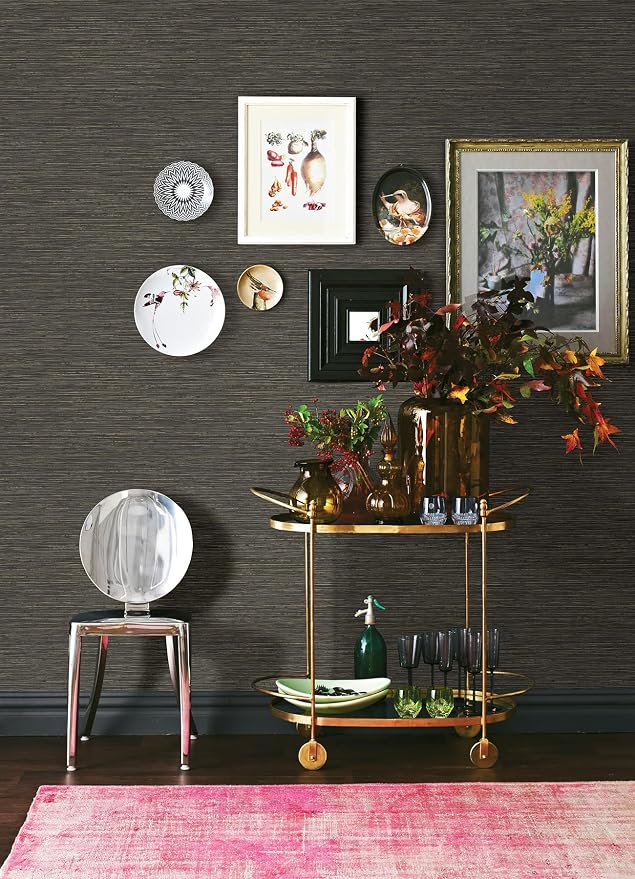 RoomMates Dimensional Grasscloth Peel and Stick Wallpaper, RMK12685PLW - Image 4