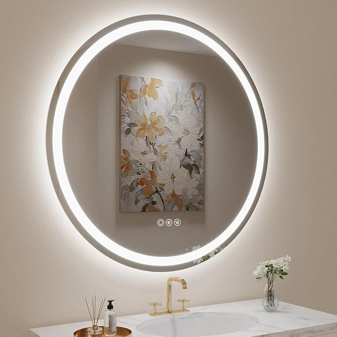 LOVESPEJO 36" Round LED Bathroom Mirror by LOVESPEJO
