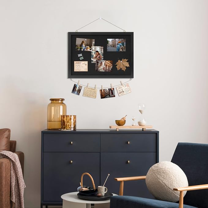 DAHAPYBOO Cork Board with Linen Black, Bulletin Board 17"x12" .Corkboards - Image 6