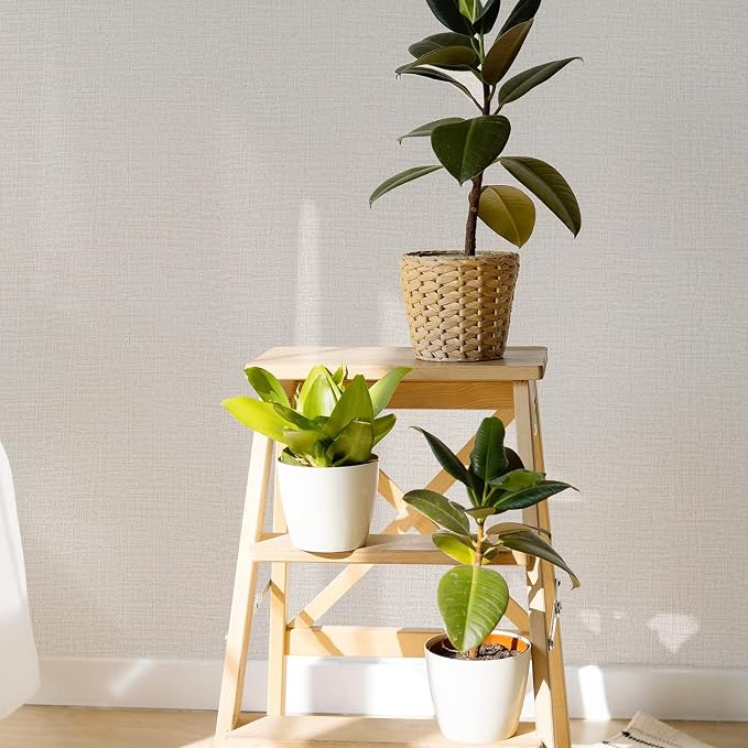 TANONE Contact Paper Peel and Stick, Grasscloth Wallpaper Self Adhesive - Image 4