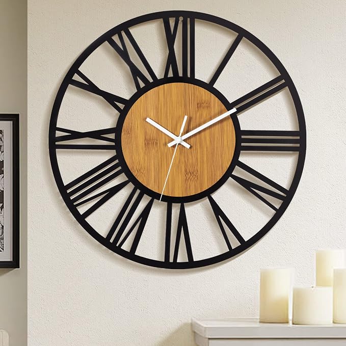 1st owned Wall Clocks for Living Room Decor, Round Silent Non Ticking, Modern - Image 8