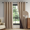FMFUNCTEX 100% Brown Blackout Curtains by Fmfunctex
