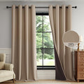 FMFUNCTEX 100% Brown Blackout Curtains by Fmfunctex