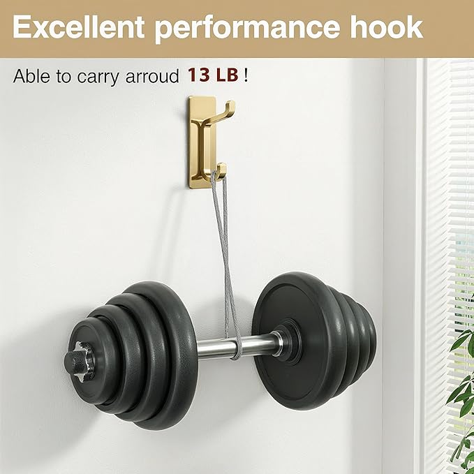 Self Adhesive Wall Hooks for Hanging: Extra Strong 13 LB, Hook for Coat - Image 2