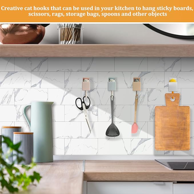 6Pcs Cute Creative Cat Coat Hook - Image 9