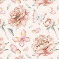 Safiyya Peel and Stick Wallpaper Floral Pink Wallpaper Pink Peony Contact Paper by SAFIYYA