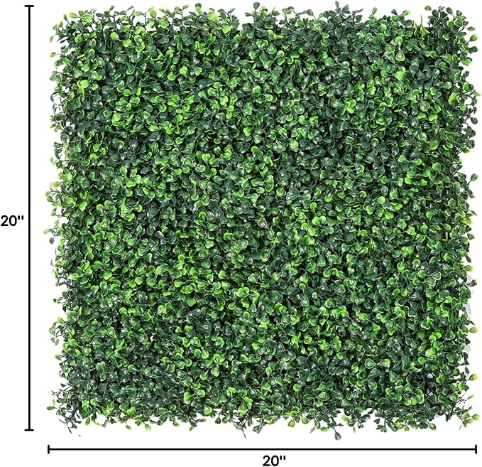 Sunnyglade 12 Pieces 20"x 20" Artificial Boxwood Panels Topiary Hedge Plant - Image 8