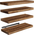 AMADA HOMEFURNISHING Floating Shelves, Paulownia Wood Wall Shelves by AMADAHOMEFURNISHING