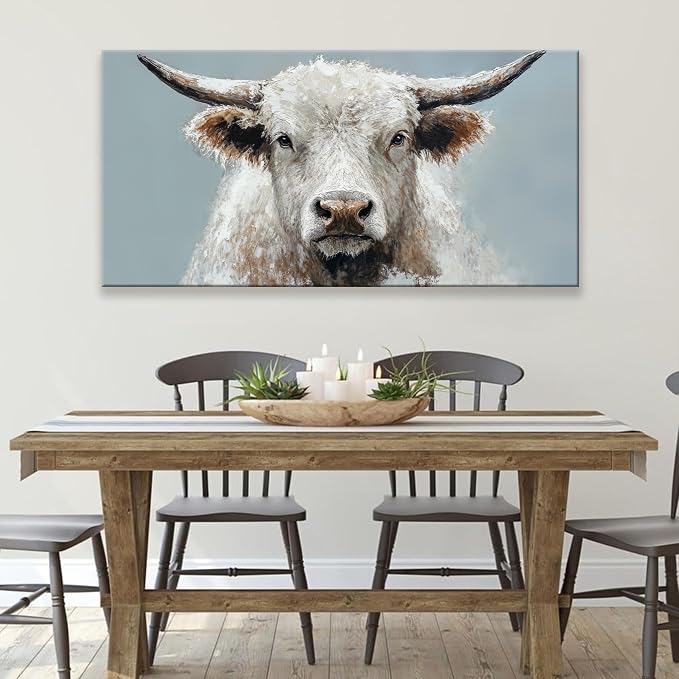 Suconvng Highland Cow Wall Art For Living Room Animal Canvas Art Wall Decor - Image 5