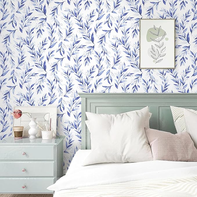 Livebor Leaf Peel and Stick Wallpaper Olive Leaf Contact Paper 17.7inch x - Image 2