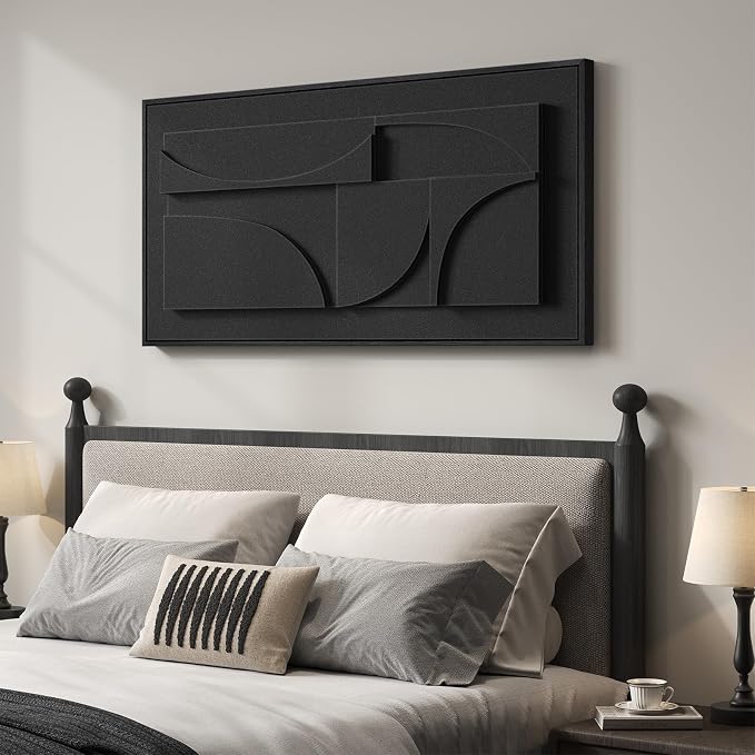 Large Framed 3D Textured Abstract Wall Art - Image 4