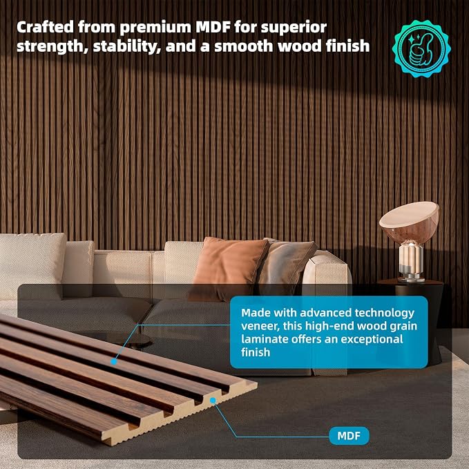 Art3d 6-Piece Wood Slat Panels for Stylish Interior Decor and Ceiling Decoration - Image 2