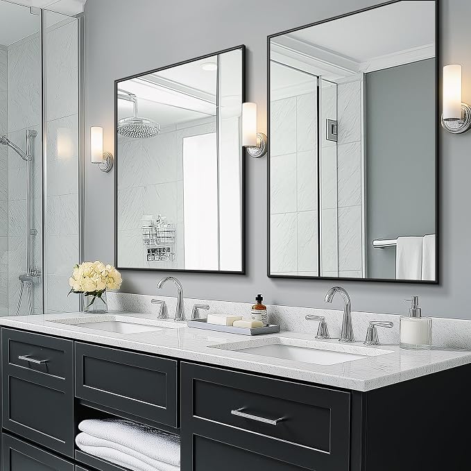 TRAHOME Bathroom Vanity Mirror for Wall, 2 Pack 36" x 24" Metal Framed - Image 8