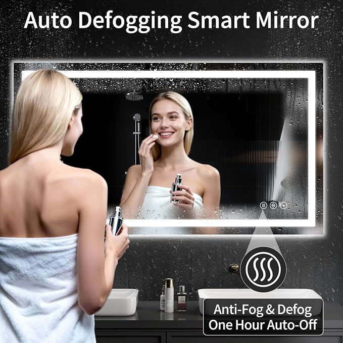 50"x30" LED Bathroom Mirror - Image 3