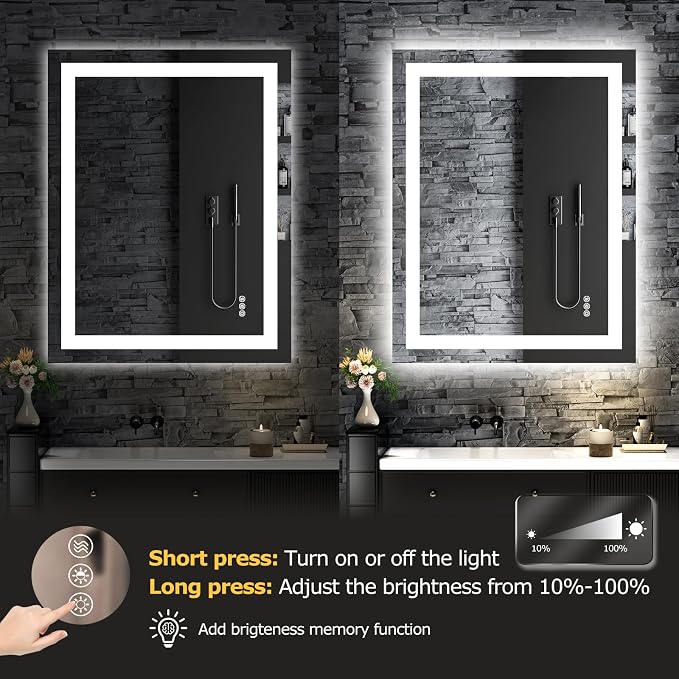 Hivone 36.1X28.1 LED Bathroom Mirror - Image 5