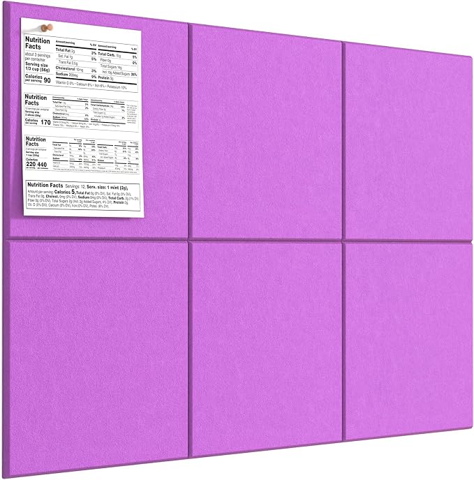 MaxGear Large Cork Board for Wall 36" x 24", Rose Pink Bulletin Board, 6 Pack by MaxGear