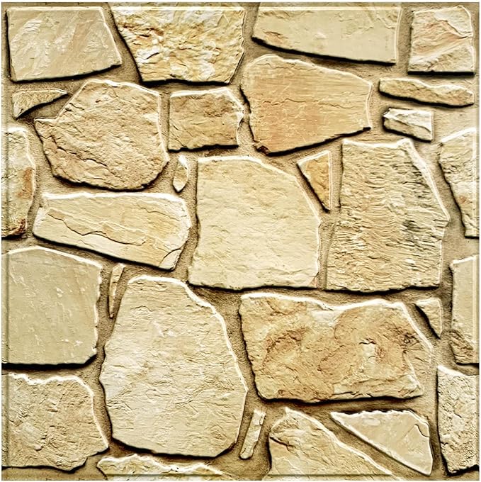 COMSTICKC 3D Faux Stone Wall Panel Peel and Stick Wall Covering, Ultra-Light - Image 2