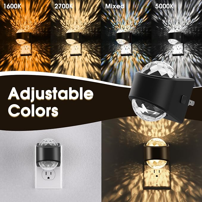 Night Light Plug into Wall, Color Changing Night Light, 3CCT Diamond Design - Image 6