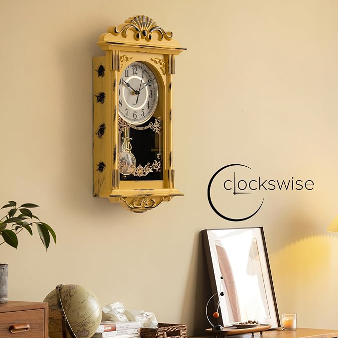 Clockswise Vintage Grandfather-Style Wall Clock - Image 3