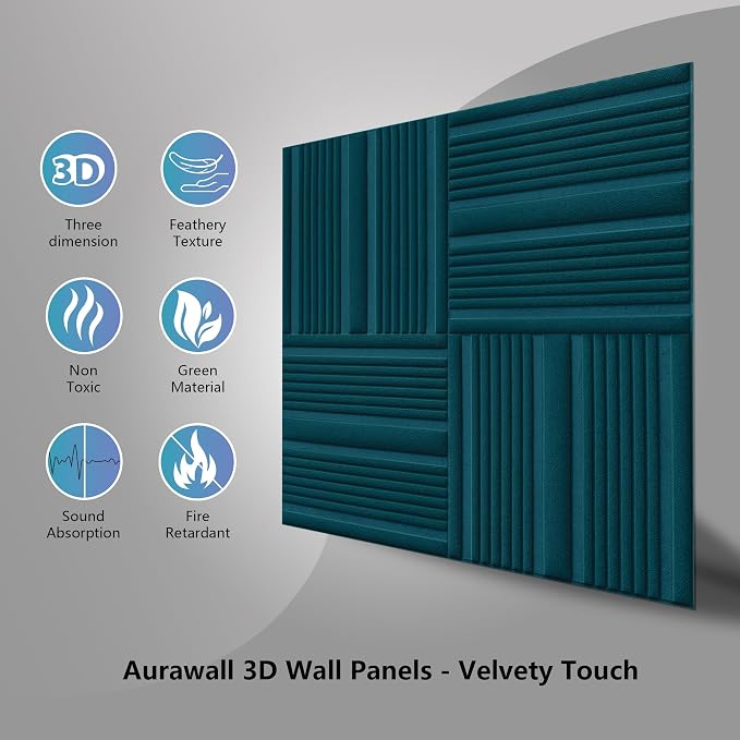 Velvet 3d wall panels for Interior wall Decor peel and stick, Soundproof - Image 5